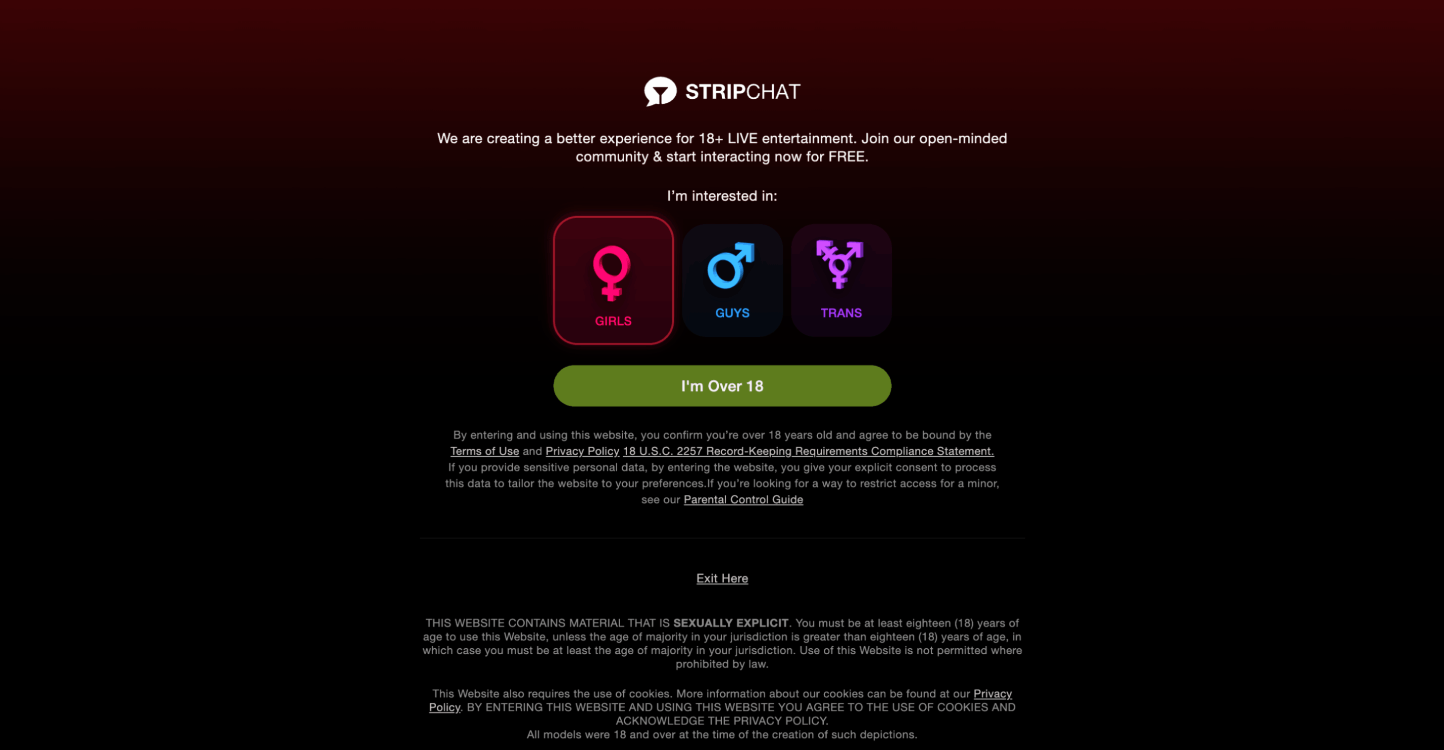 Stripchat 18 plus